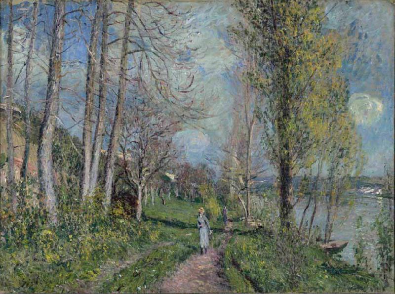 Alfred Sisley Banks of the Seine at By China oil painting art